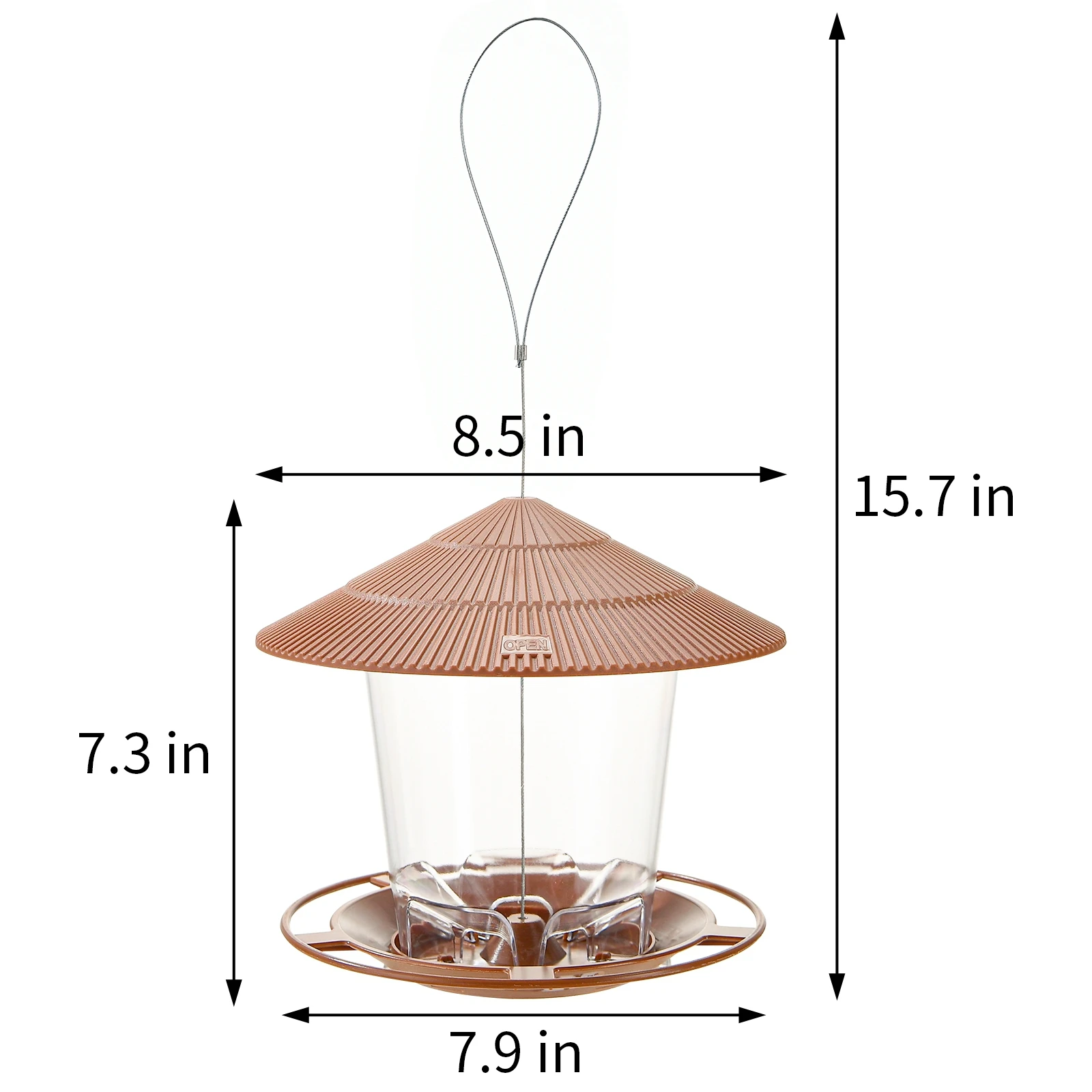 Outdoor Hanging Wild Bird Feeders With High Capacity Easy To Clean And
