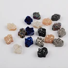 LS064 ナチュラル瑪瑙 druzy 石ペンダント掘削 druzy ビーズジュエリーメイキングのために