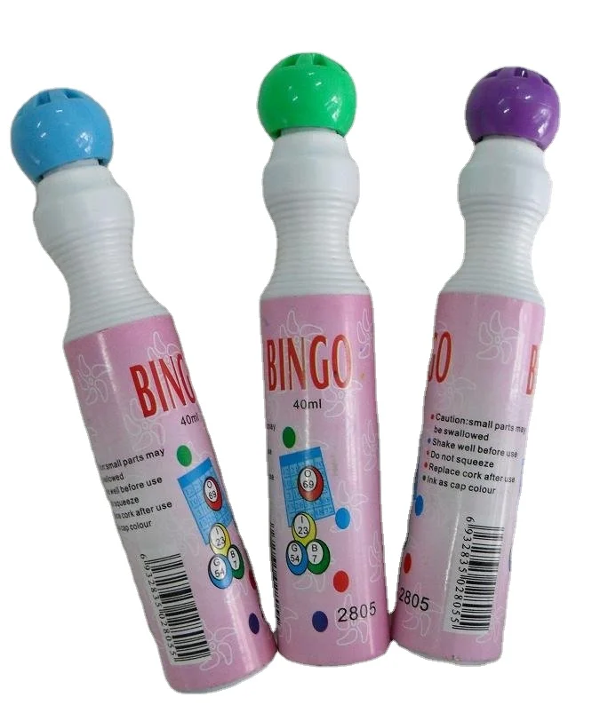 24 Colors Washable Bingo Markers,10 Mm Nib 1.5 Oz Non Toxic Kids Dot