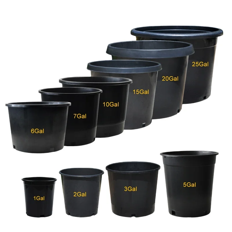 Wholesale Black Plastic Nursery Pots - Durable & Versatile