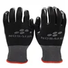 Logo print nitrile coated safety work gloves