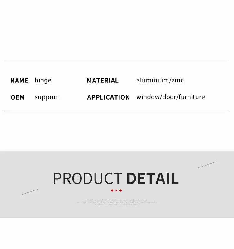 UPVC Door Window Aluminum Pivot Hinges