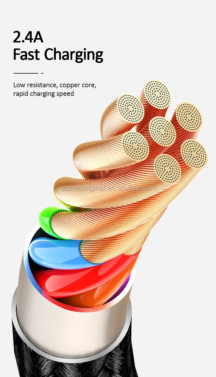 USAMS 3 in 1 Magnetic Micro USB Type C Charging Cable For Iphone usb cable phone - ANKUX.COM
