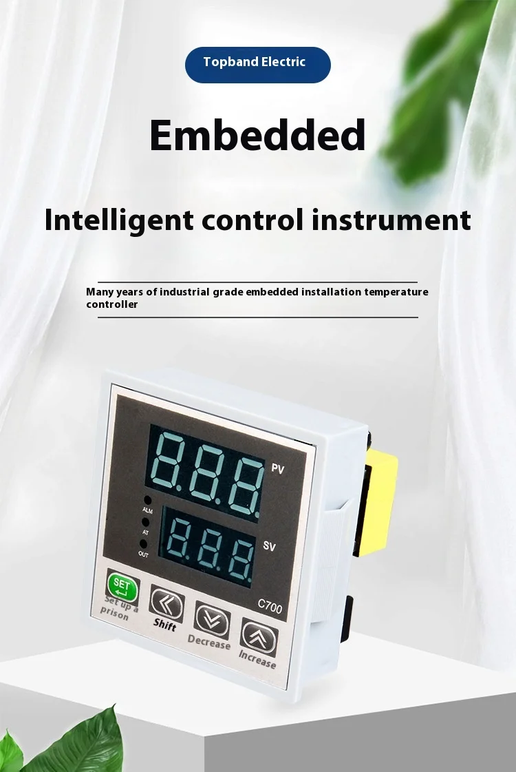 Thermostat ABS Material 72*72*40mm PID Temperature Controller Digital Display 1 Accuracy OEM ODM TUOBANG REX-C700