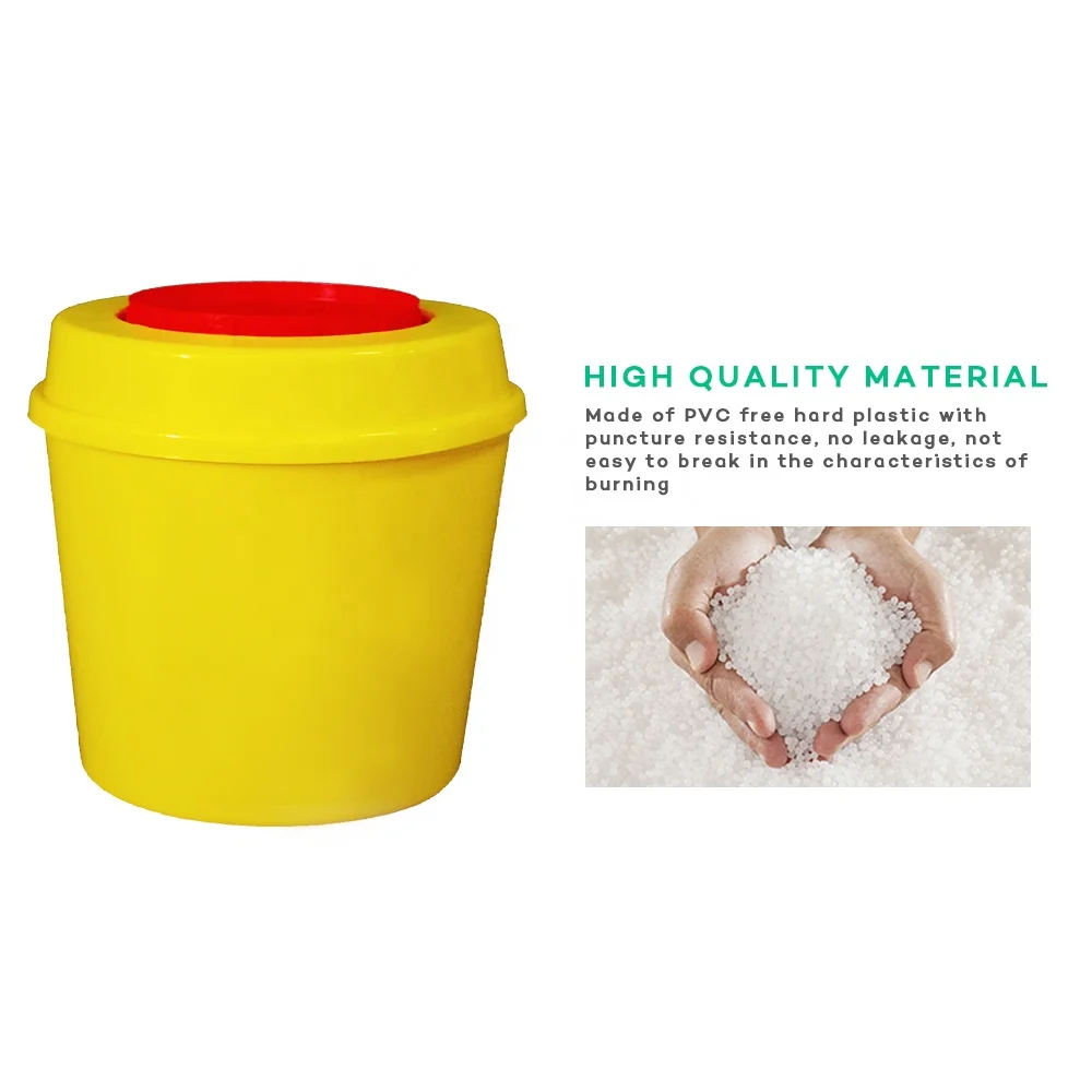 high quality Round Sharp Container New polypropylene plastic without pvc  1L/2L/3L/4L/5L/6.5L/8L/10L/15L safety box manufacture