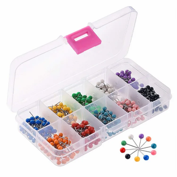 
Hot sale Factory price 500Pcs/ Box Colorful Assorted Push Thumbtack Photo Wall Office School Supplies Drawing Pins 