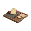 Special design slate kitchen tool cutting cheese board acacia wood tableware