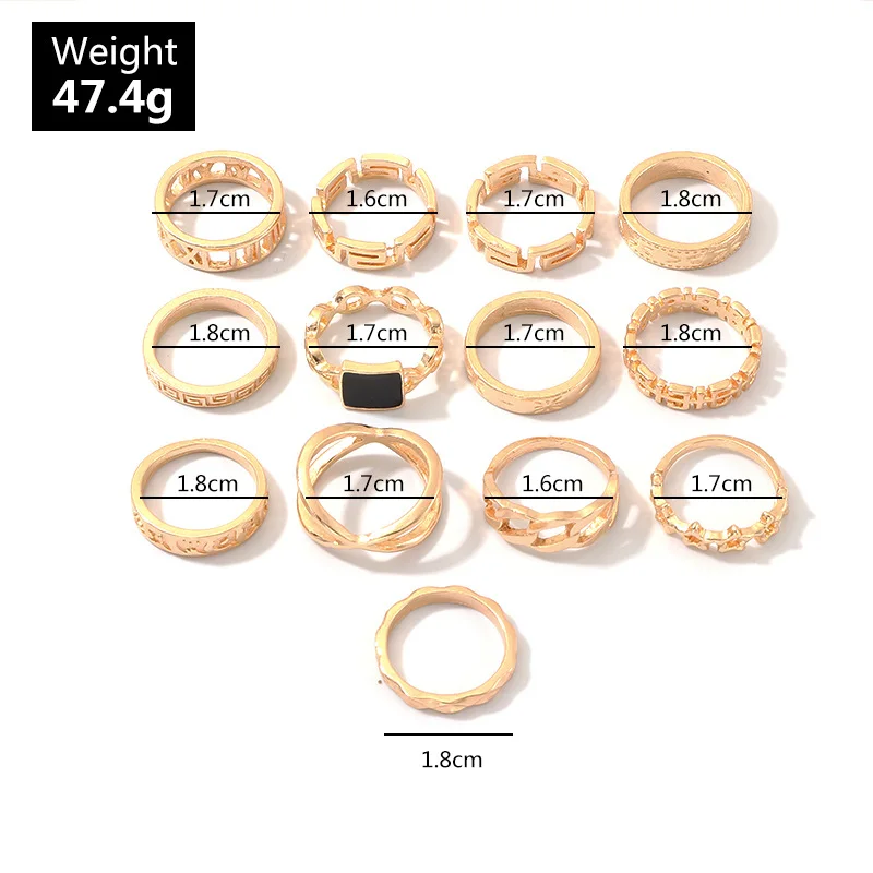 Fashion Gold Rings Without Stones Set For Women Wholesale N910154 - Buy ...