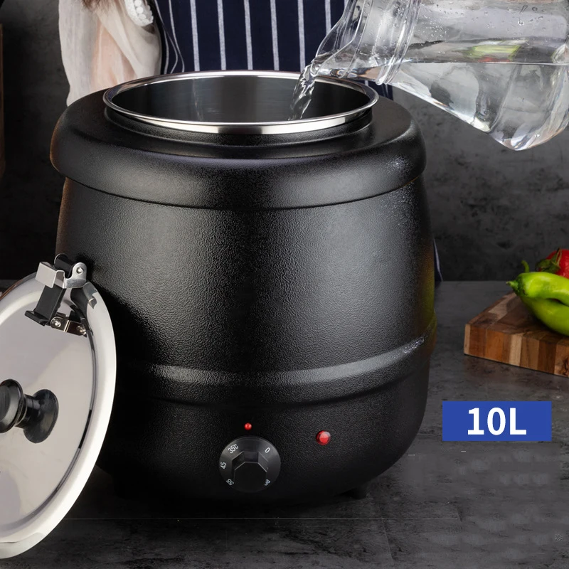 Stainless Steel Buffet Electric Heating Soup Kettle 10 L Electric Soup