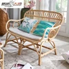 New design furniture wooden natural rattan woven large size sofa