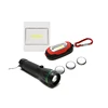 Promotion Kit Discount Value Sets Lithium Battery High Power Plastic LED Zoom Mini Torch Cob Flashlight LED