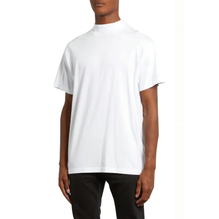 short sleeve mock neck shirt