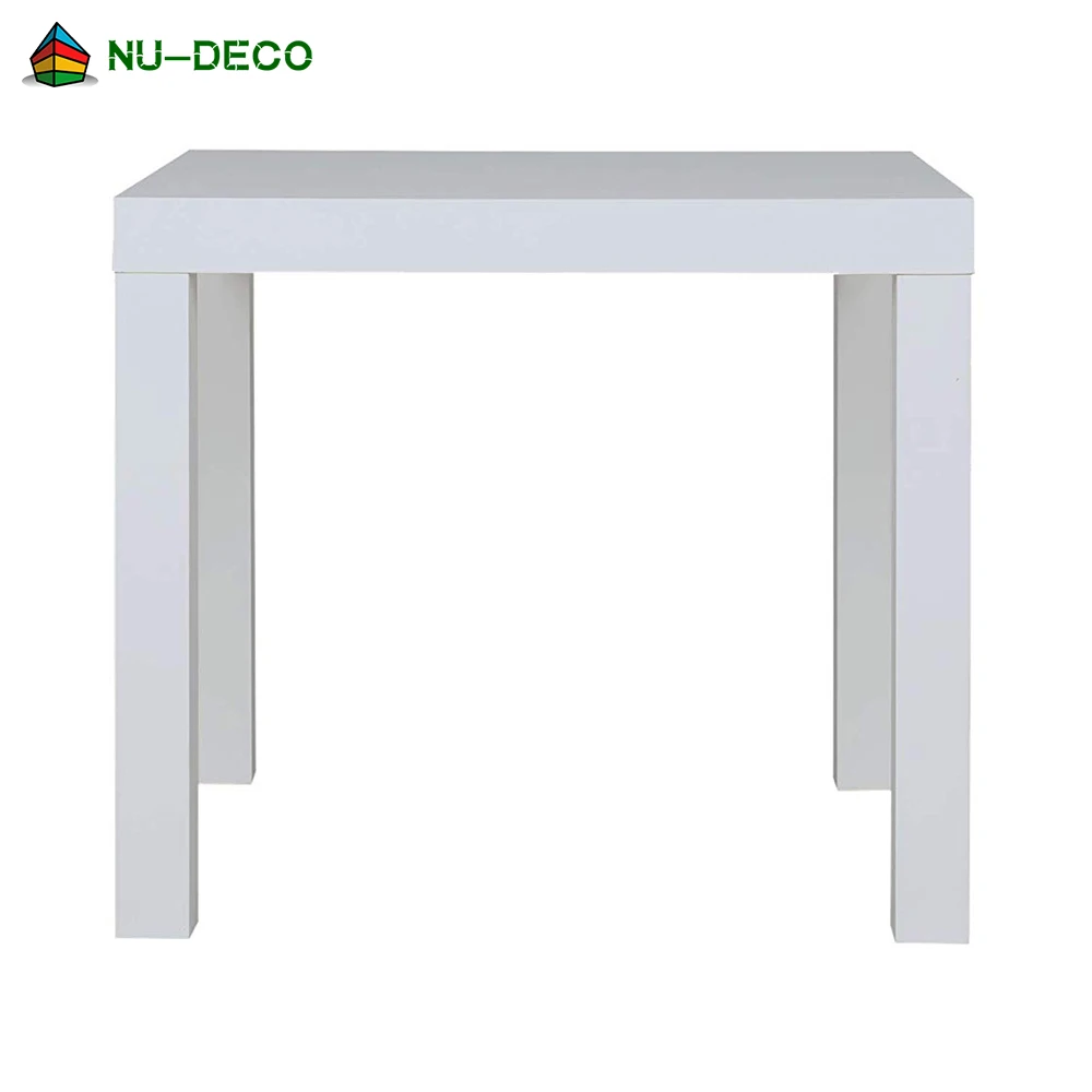 Small Narrow High End Decorative White Wooden Coffee Table Side Tables