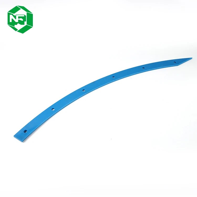 
Conveyor side guide casting machined blue plastic chain guide rail parts 