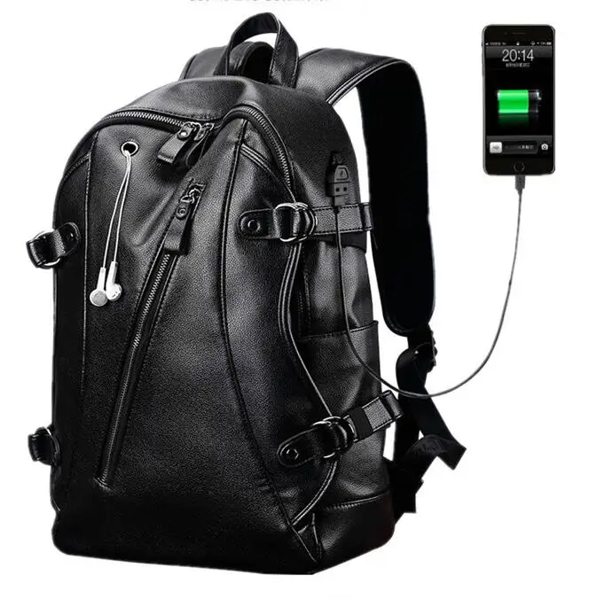 big leather backpack