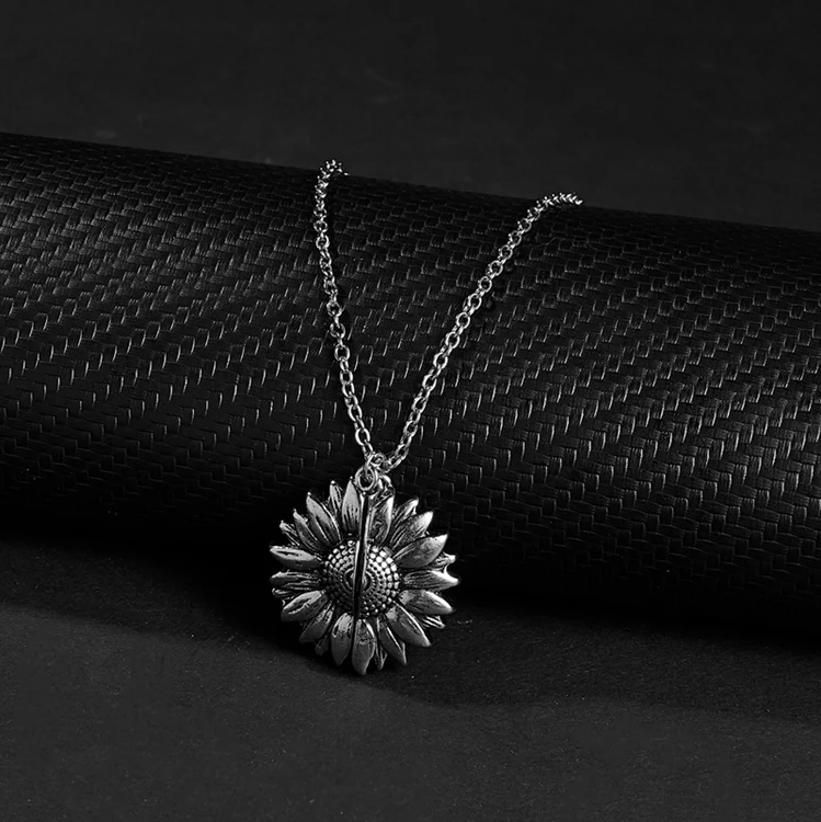 Sunflower Locket Necklace