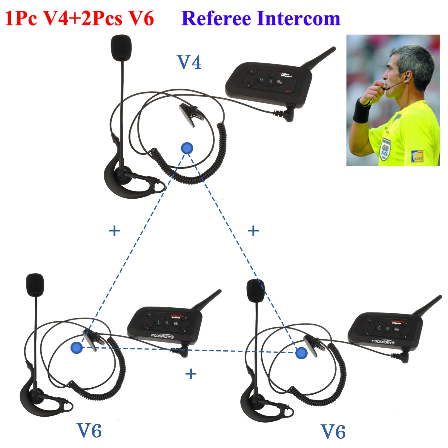 Exclusive Production Fodsports V6 V4 Bt Headset For Football