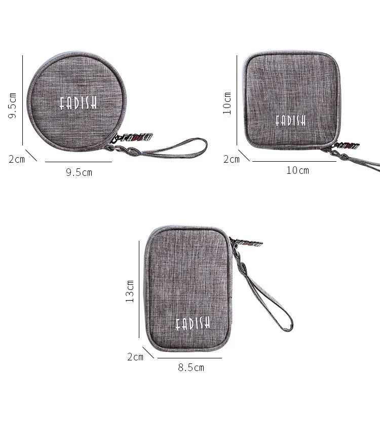 Mini digital organizer bag headphone charger data cable storage bag