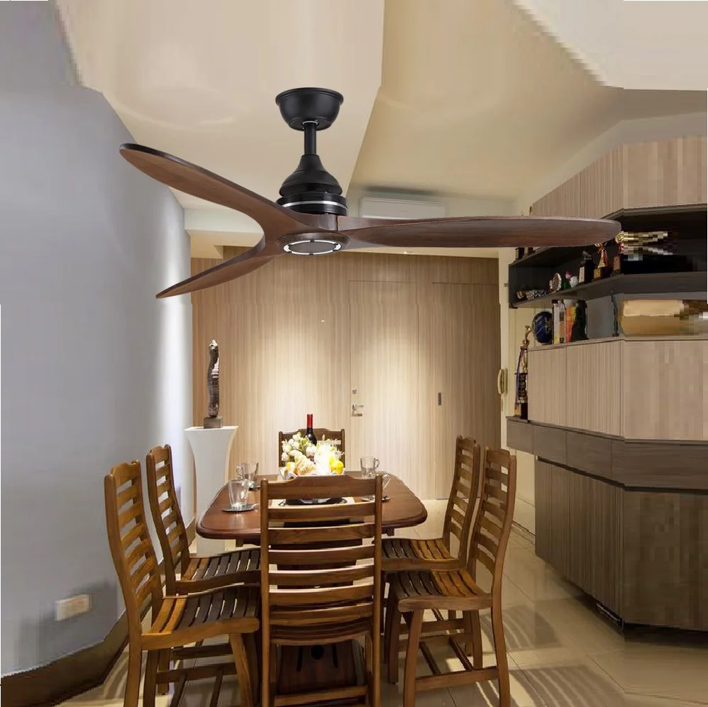 Details about   52" Modern Outdoor Ceiling Fan with Remote Large Solid Wood Bronze for Patio 
