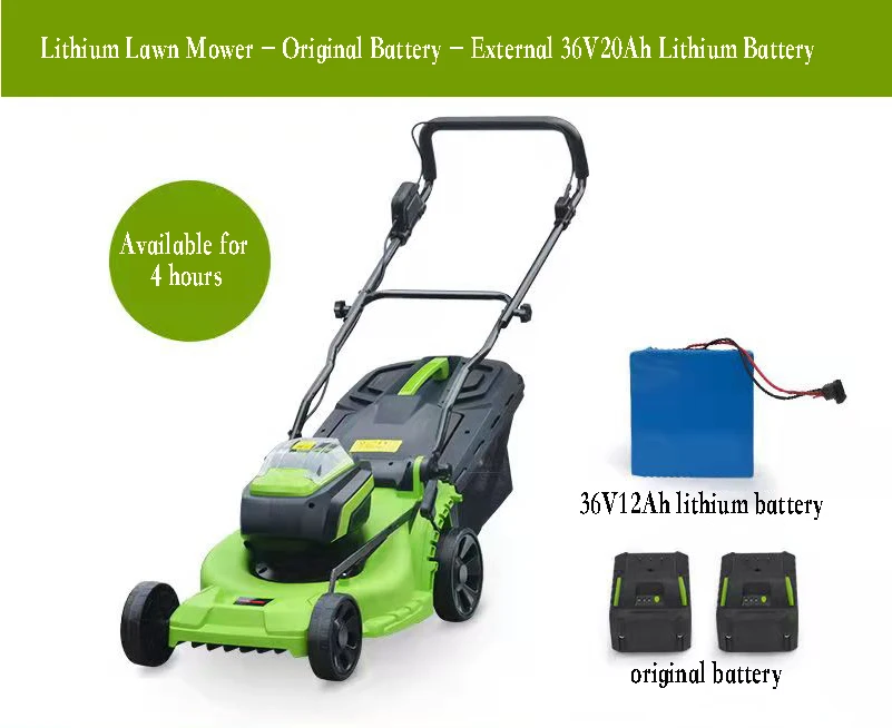 40v 4000mah Lithiumion Battery Cordless/electric Garden Lawnmower