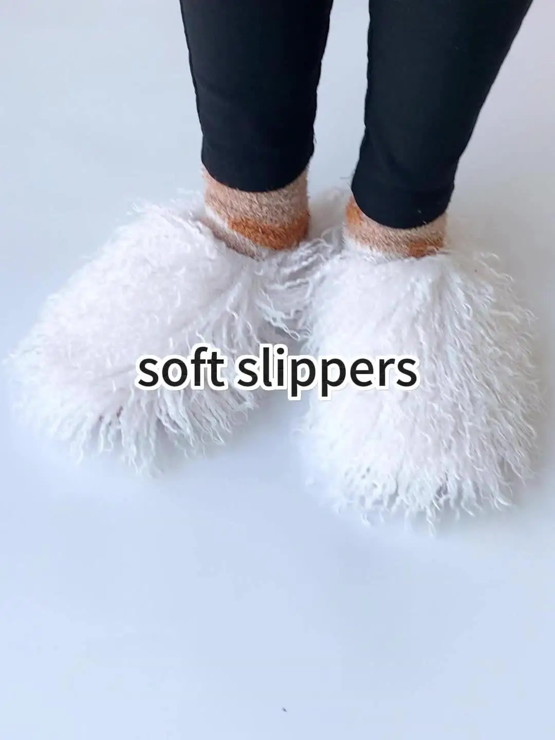 Flat Bottom Fluffy Fuzzy Shoes Warm Comfortable Slippers