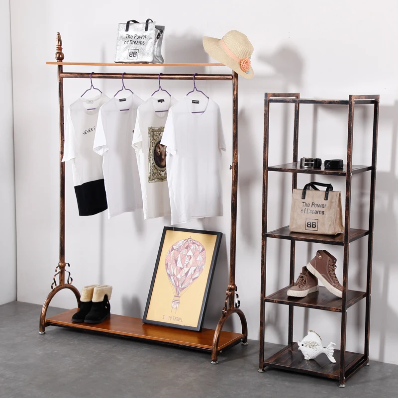 Golden Clothes Racks Can Be Raised Or Lowered Bask In Clothes Tree