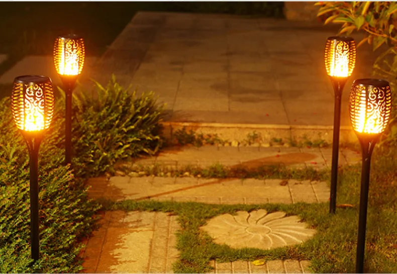 IP65 Garden Lamps Outdoor Solar Recharge Torch light landscape led Flame light