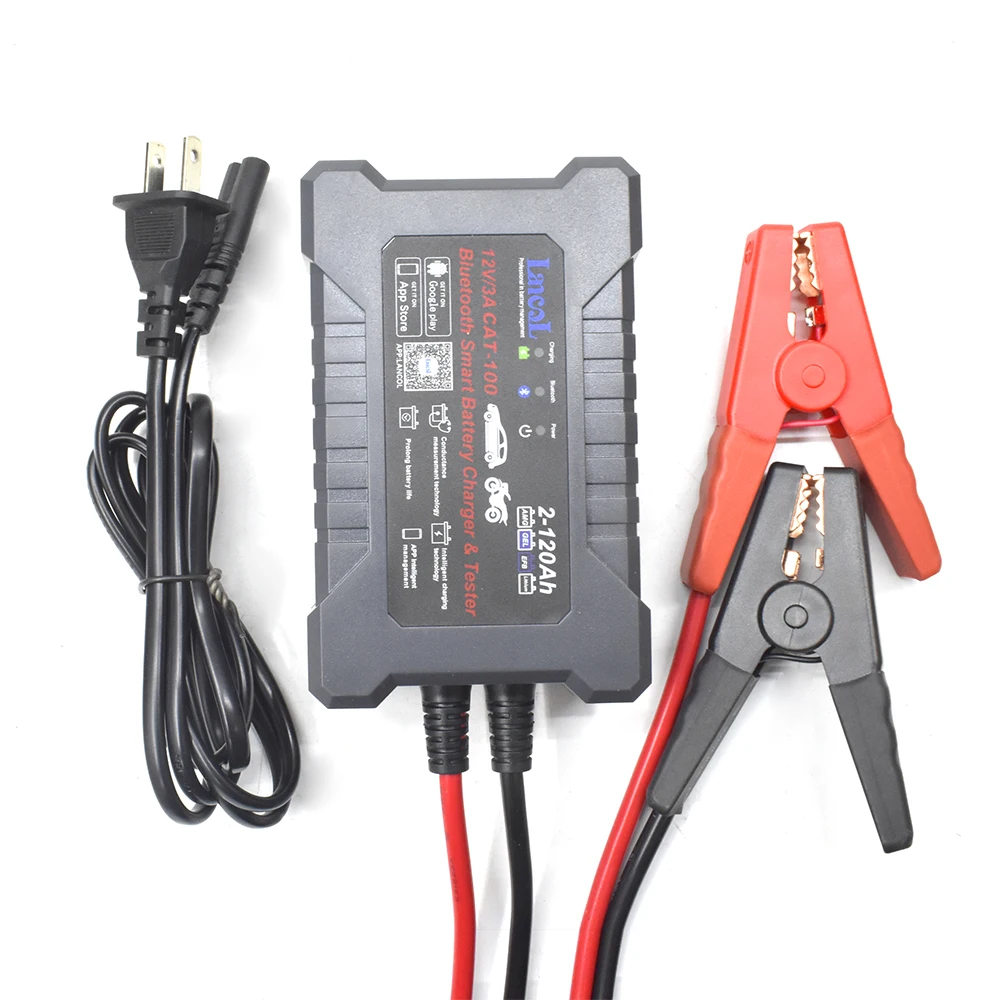 12v/3a Bluetooth Smart Car Battery Charger With Tester Cat100 Buy
