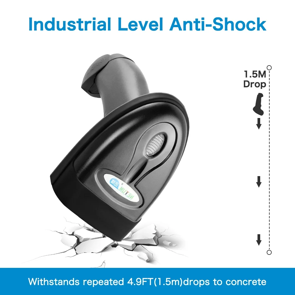 NT-1228BL Netum USB 2D BT Barcode Scanner - Industrial Efficiency