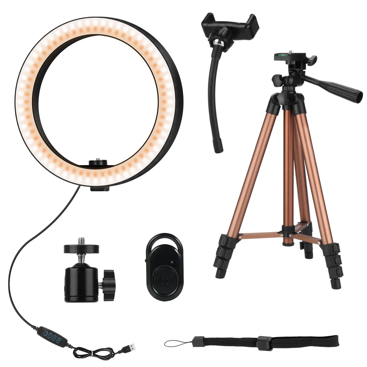 Hot Sellings 2020 Amazon 6 Inch 10 Ring Light with Tripod Stand for Smartphone Led Photography Studio Lighting Kit