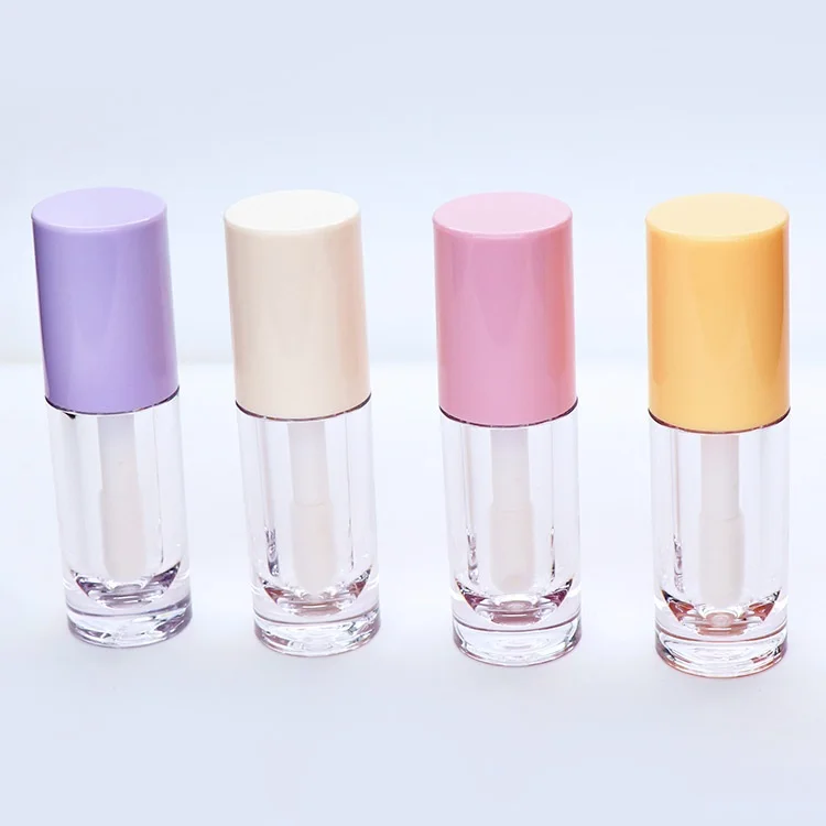 Hot Sales 6.5ml Cosmetic Lipgloss Tube Packaging Big Brush White Pink ...