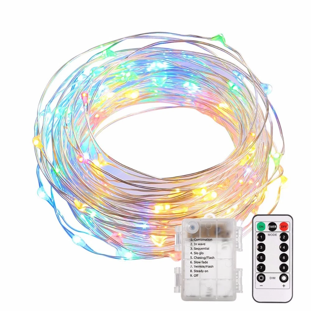 2020 Amazon hot sell ip65 4.5V waterproof 15m fairy copper wire string light  christmas decoration outdoor weeding lights