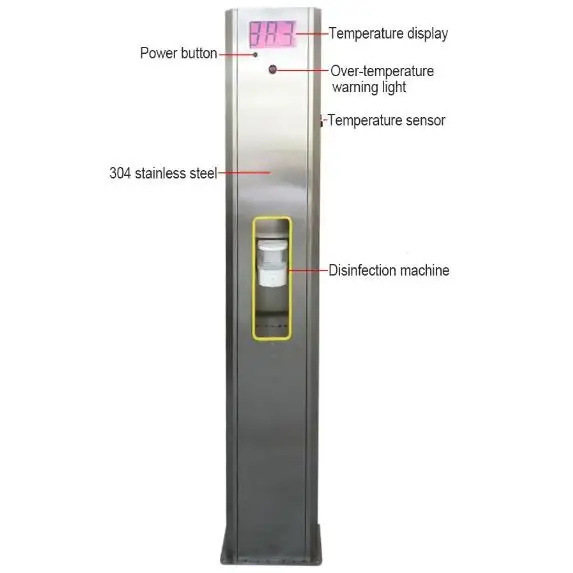 2020 best-selling sensor measuring walk through body temperature scanner TS-BS600