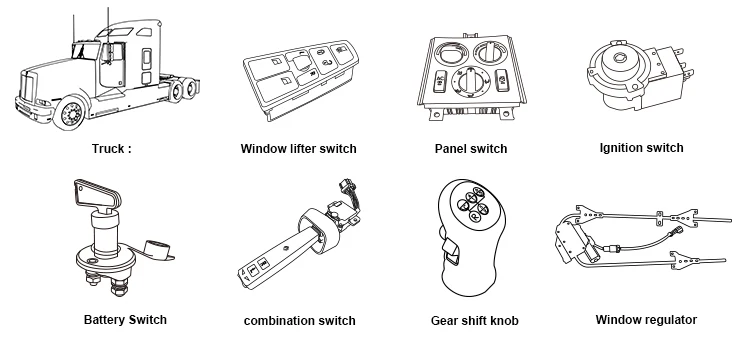 combination switch truck combination switch Horn Stalk Switch Turn Signal Wiper Switch Column Switch