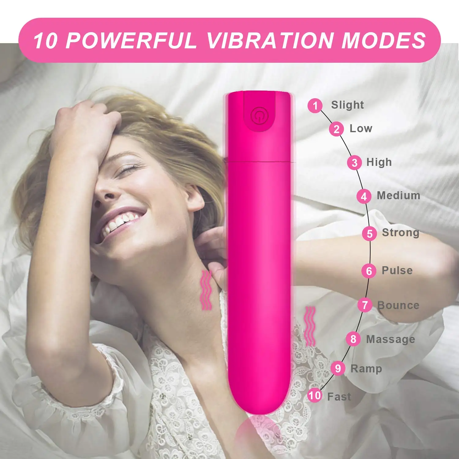 Silver Usb Rechargeable Mini Vibrator Bullet Pocket Bullet Vibrator For