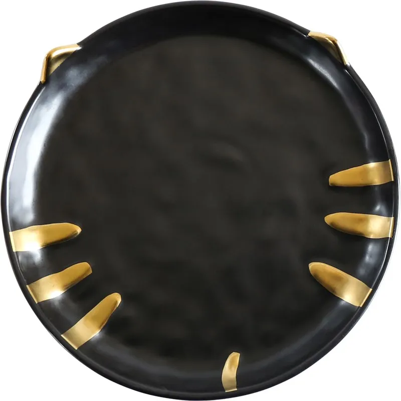 Wholesale novelty embossed cat pattern porcelain dessert pasta plate for kids .jpg