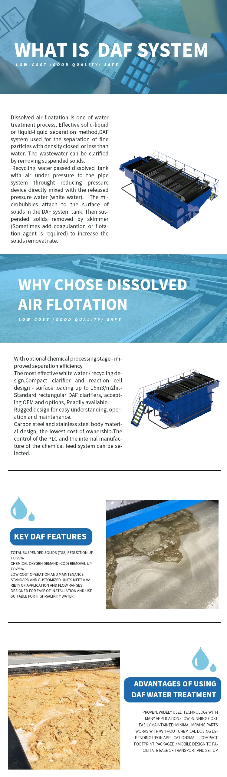 Ink Removal Flocculation Pipe In Wastewater Printing Clarification Daf Dissolved Air Flotation Unit