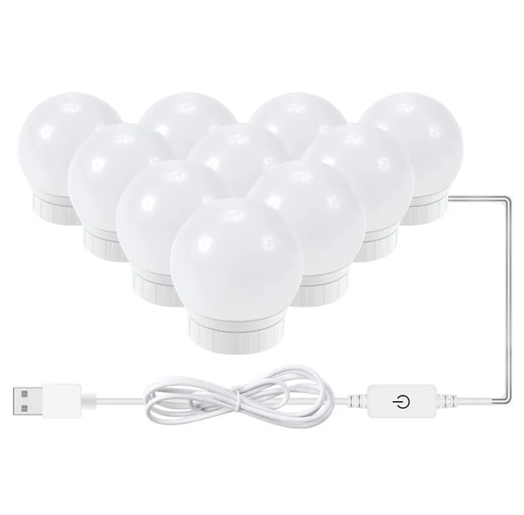 Hollywood style white makeup mirror lights led bulbs for home use