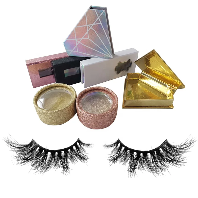 Real Mink Fur Cruelty-Free Mink Eyelashes Private Label Dramatic & Crisscross 3D Mink Eyelash With Package Box