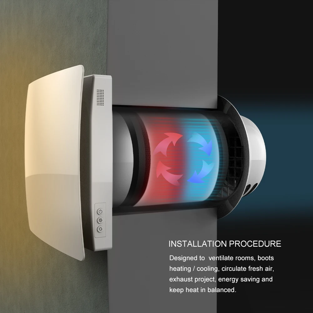 Heat Recovery Ventilation Wall Mounted Wifi Heat Excenge Recuperator