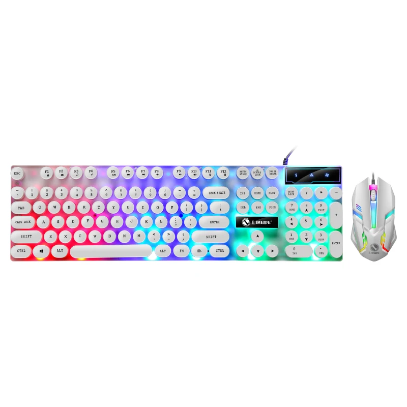 Amazon Best Price GTX300 Led Breath Light Gaming Mouse and Keyboard Rainbow light Waterproof Game Keyboard GTX300