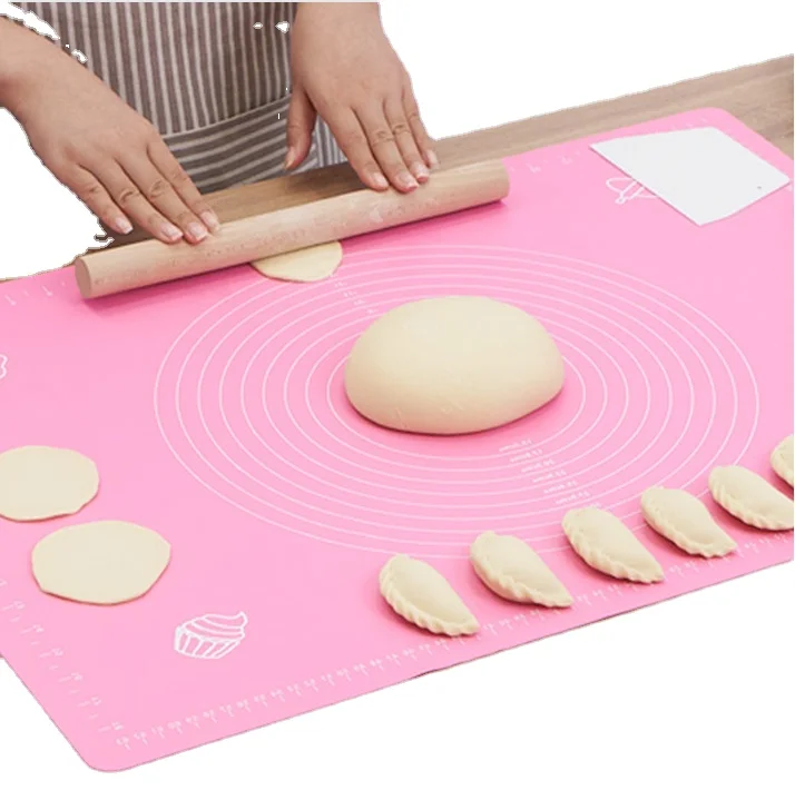 30*40cm Silicone Kneading Pad Baking Mat Non-stick Pizza Bread Kneading Pad with Scale for Rolling Dough Pizza Bakeware Tools details