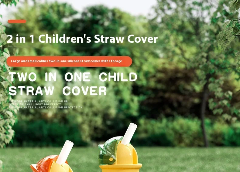 Portable Kidsren's Straw Cap Anti-Choking Drinking Water Artifact Plastic Bottle Cap Conversion Head for Baby Mineral Water