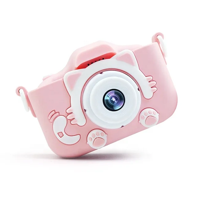 Mini Kids Video Camera, 2.0 Inch Color Screen Digital Kids Camera 1080P Rechargeable Children's Camera With Lanyard Toy Gifts For Girls
