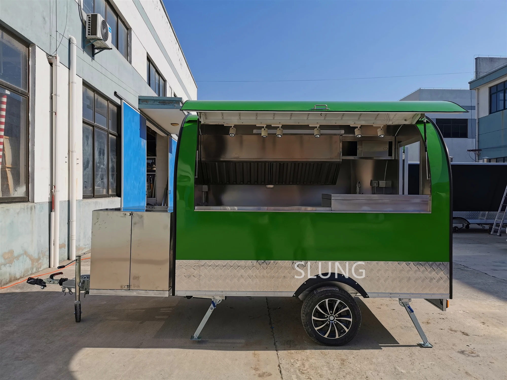 Custom Ice Cream Mobile Trailer Coffee Caravan Mobile Kitchen Store Vending Trailer Street Food Trailer factory