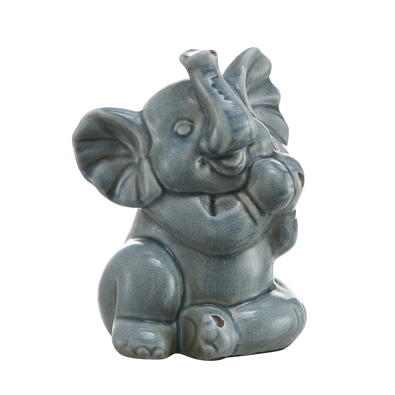 Wholesale Home Decor Small Blue Ceramic Elephant Statues For Sale Buy