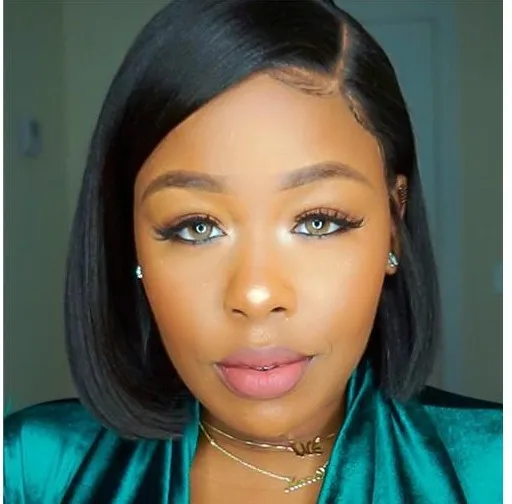 Chemical Fiber Black Brown Yaki Bob Wig Premium Fine Short Afro Blonde Wig