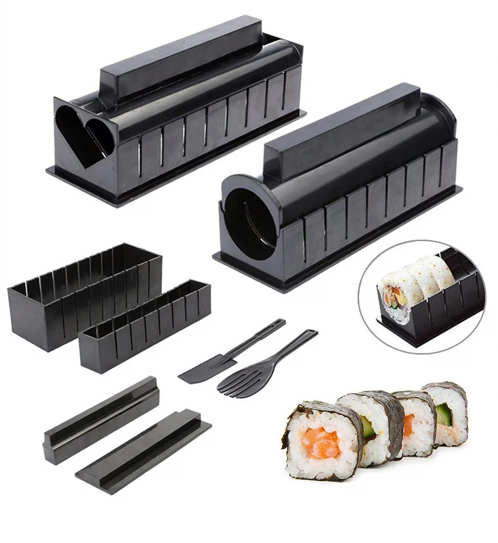 1 set Sushi Maker Kit Rice Roll Mold Kitchen DIY Easy Chef Mould Roller ToolS ZP 