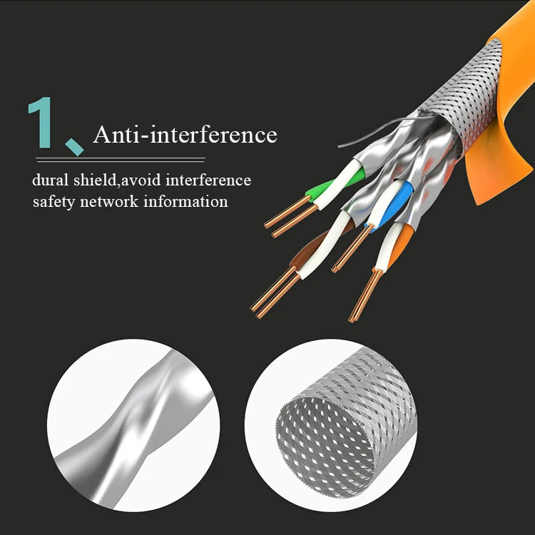 23awg Cat6a Cat7 Cat7e Cable 650mhz Sftp Shielded Lszh 1000ft 500m Roll Network Lan