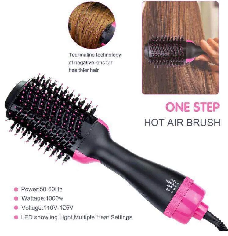 REVLON One-Step Hair Dryer And Volumizer Hot Air Brush black